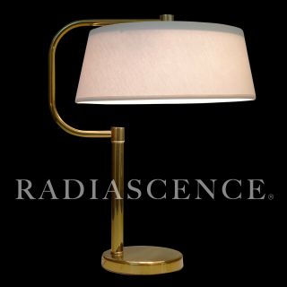 Walter Von Nessen Studio Ny Art Deco Streamline Modern Brass Arm Table Lamp 30s