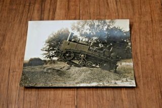 Photograph ? Ww1 ?holt Tracked Caterpillar Gun Tractor Farm First World War