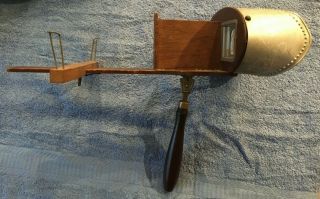 Stereo Scope Antique Vintage Wood Stereo Viewer Picture Slides With Stereo Cards