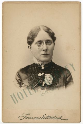 Frances E.  Willard Cabinet Card Antique Photo Suffragist Temperance Reformer