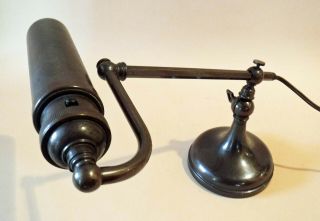 Arts & Crafts Antique Rolltop Desk Bankers Piano Lamp Ge Dated 1915