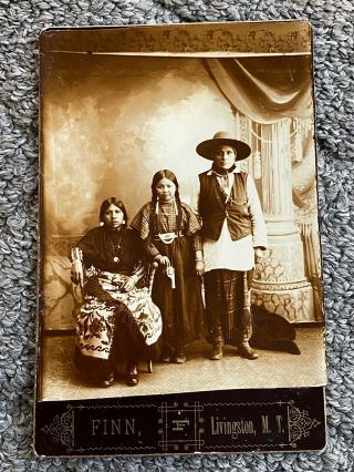 Rare Late 1800s Native American Indian Baby Professional Photo Cabinet Card 4