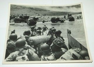 Ww2 June 7,  1944 D - Day Official War Department Signal Corps Photo,