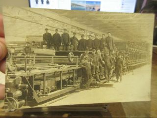 Vintage Old Postcard Michigan Kalamazoo Real Photo Factory Industry Worker Men