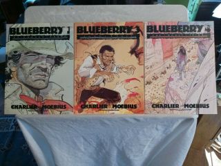 Blueberry 1 3 & 4 Moebius Art 1989 Epic Graphic Novels