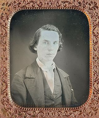 Identified 11th Illinois Infantry Young Man 1/6 Plate Daguerreotype G319