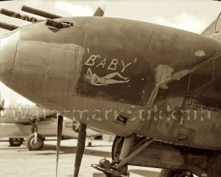 1940s Photo Negative Ww2 Bomber Nose Art Airplane Plane Machine Guns Risqué