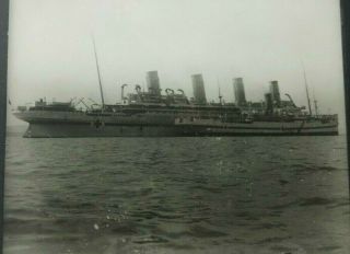 HMHS Britannic Photo WW1 Glass Lantern Slide,  Titanic Olympic Sister White Star 2