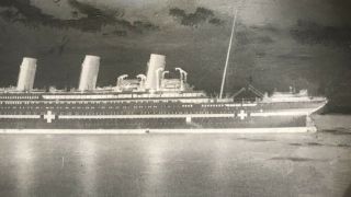 HMHS Britannic Photo WW1 Glass Negative Titanic Olympic Sister White Star Line 5