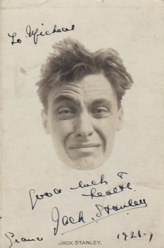 Unusual Old Photo Actor Signed Autograph Jack Stanley 1920s Sc349