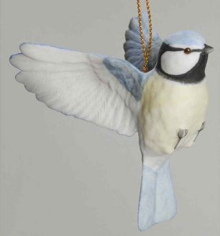 Goebel Porcelain Bird Figurine Blue Titmouse Ornament