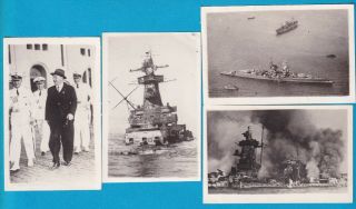 Four German World War 2 Photos Admiral Graf Spee Captain Langsdorff
