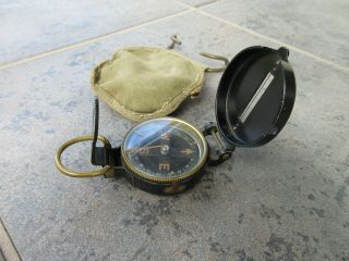Ww2 Wwii Lensatic Compass,  Us Army Corps Of Engineers W/ Case,  Photos,  Tank Cmdr