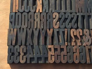 Large Antique VTG Hamilton Wood Letterpress Print Type Block A - Z Letters ’s Set 3