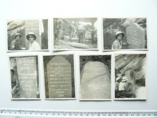 7 X Headstone Photographs China Chefoo Yantai Zhifu Hms Insolent & Hms Suffolk