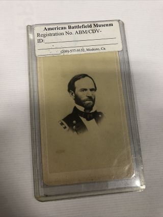 Antique Cdv 0382 Photo Card Civil War Officer General Sherman