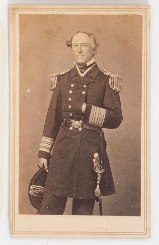 1860s Civil War Union Navy Admiral David Farragut Cdv Photograph / Photo