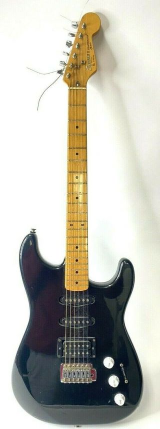 Vintage Squier Ii Stratocaster By Fender Made In Korea - Black,  6 Strings