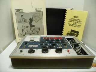 Vintage Eico 635 Portable Tube Tester With Manuals