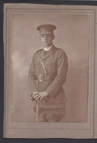 Military - Ww1 Photo Member Of The Army Chaplains Dept - Image 14 X 10 Cm