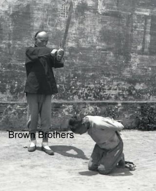 1900s Historic China Execution By Beheading Glass Photo Camera Negative Bb