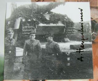 (top) Alfred Hargesheimer German Ww2 Waffen - Xx Panzerdiv " Dr " Signed Photo (11)