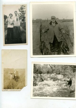 19 Old Vintage Black & White Photographs Hunting Fishing