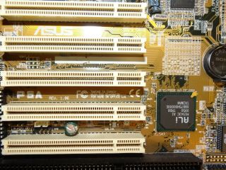 Asus P5A Rev 1.  06 Socket 7 Motherboard ALI Vintage With 500MHZ AMD K6 - 2 CPU Ram 3