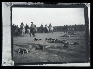 1900s Historic China Boxer Rebels Executions Beheaded Glass Photo Negative - BB 2