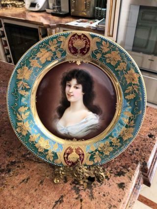 Fine Antique Hand Painted Royal Vienna Portrait Plate