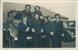 Ww2 Hms Peewit Photo Wrns Women At Airbase On Truck Named In Description