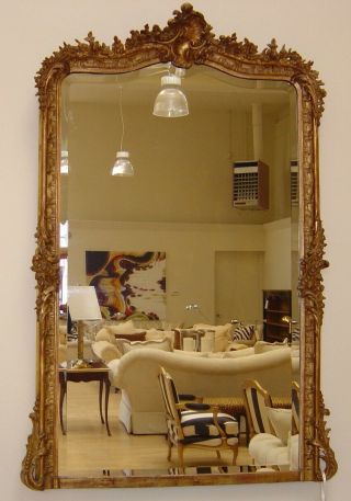 French Antique Louis Xv Style Mirror
