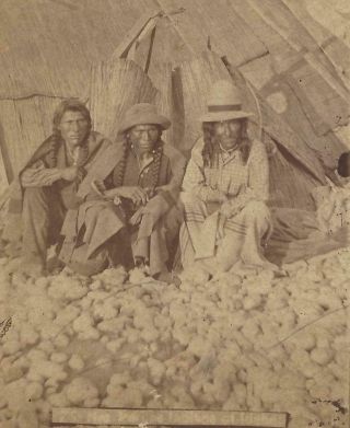 Scarce Native American Stereoview - Nez Perce Indian Wars In Idaho 4x7