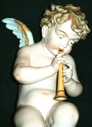 Antique German French Stunning Cherub Putti Angel Doll Huge Porcelain Figurine