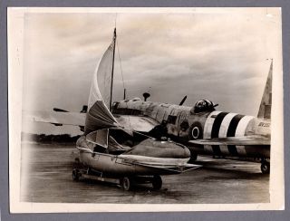 Vickers Warwick Asr Raf Airborne Lifeboat Parachute Ww2 Press Photo 4