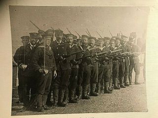 Old Photo 1890 Marked Seaman Pensioners R.  N.  R.  - Interesting