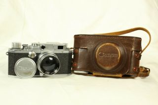 Rare - - Vintage Canon Rangefinder Iii Camera & 50mm/f1:1.  9 Serenar Lens