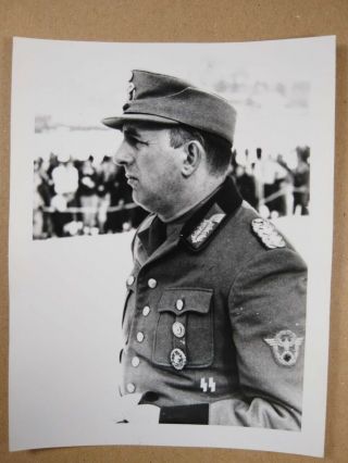 Ww2 German Photo: Ss Orpo Police General - Early War (1936–42) W/ Wound Badge