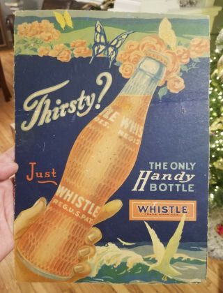 Vintage Whistle Orange Soda - Ultra Rare 1920 