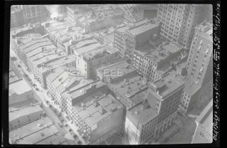 1930 Front St From 120 Wall St Manhattan Nyc Old Photo Negative T223
