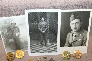 WW2 ID ' d U.  S.  Army Infantry & MP Soldier ' s Dog Tags,  Photos & Insignia 2