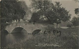 Ww1 Pastoral Scene Wounded Soldiers On Bridge Over Lake Waverley Abbey Hospital
