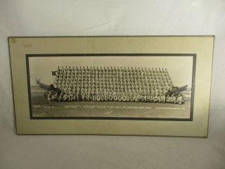 1943 Wwii Ww2 Solider Panoramic Group Photo Battery C 27th Battalion Fort Sill