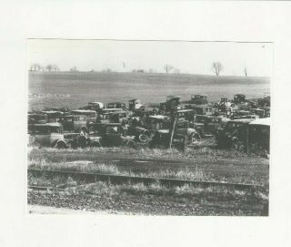 Vintage Black & White 5 X 7 Photo Of A Old Junk Yard 1936