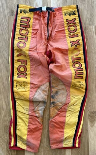 Vintage 1980’s Fox Racing - Motofox Moto X Fox Motocross Racing Pants Size 36