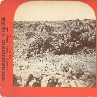 Louis Heller Stereoview of the Modoc War 1873 – Lava Bed Looking Northwest 2