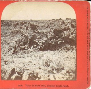 Louis Heller Stereoview of the Modoc War 1873 – Lava Bed Looking Northwest 3