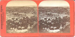 Louis Heller Stereoview Of The Modoc War 1873 – Capt Jack’s Stronghold In Lava B