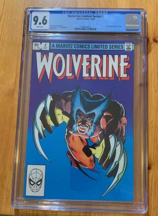 Wolverine Limited Series 2 Cgc 9.  6 Nm,  Frank Miller Story,  Art,  1st Yukio