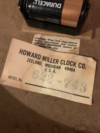 Vintage Mid Century Modern Howard Miller Wall Clock George Nelson 2